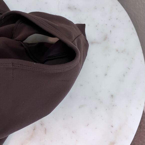 Aritzia Wilfred Free Brown Jumpsuit Romper Square Neck Short Sleeve Pants Small - Picture 7 of 7